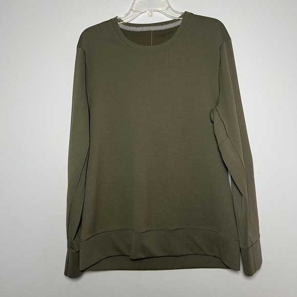 Lululemon Other - Lululemon Mens Shift Stitch Crewneck Waffle Knit Pullover‎ Green Activewear